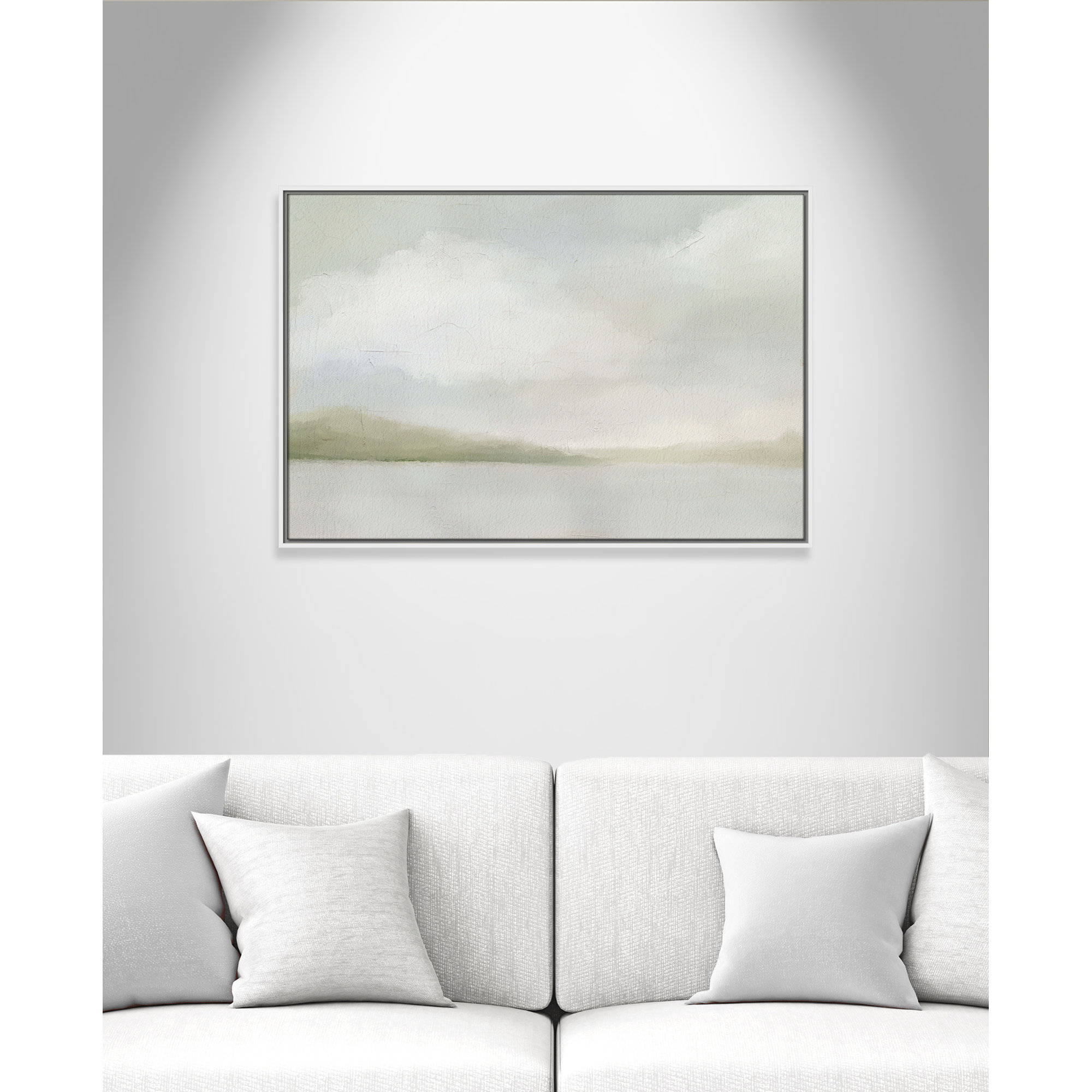 A Tranquil Morning, 25.5" H x 37.5" W, White