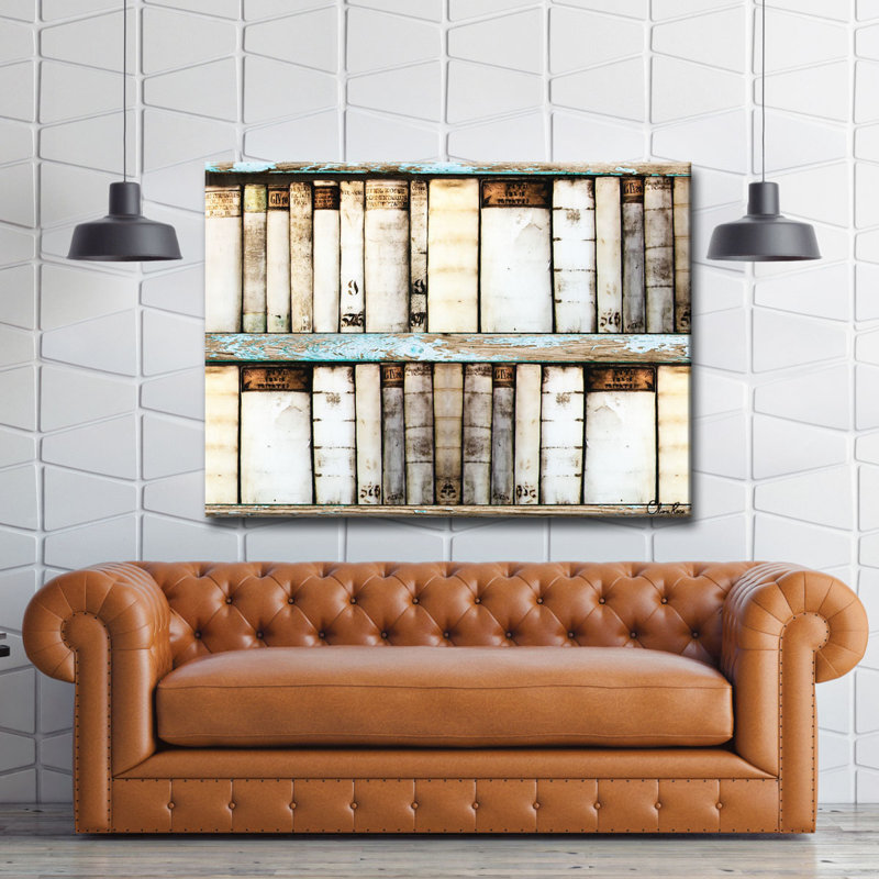 « rétro bibliorom », impression sur toile tendue, 12 po H x 16 po L x 1,5 po P