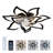 32in Black & White Modern Flower-Shaped Flush Mount Ceiling Fan-1534465668