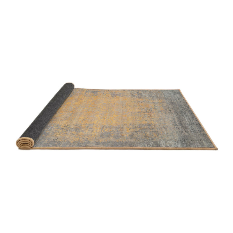 Tapis de zone gris/beige contemporaine Plympt, Rond 8 pi
