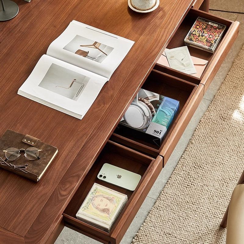 Bureau de style chinois minimaliste, H 30,31 po x l 59,06 po x P 29,53 po