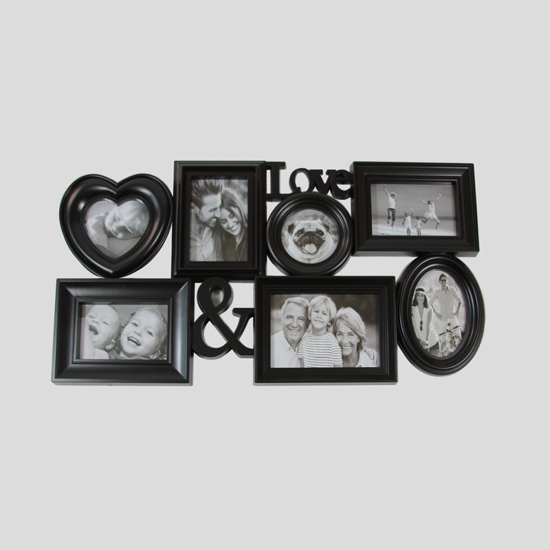Multi-Sized Love Collage Frame, Black