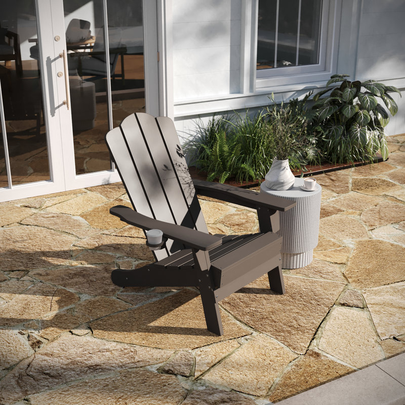 Collis Outdoor Adirondack Chair, Brown