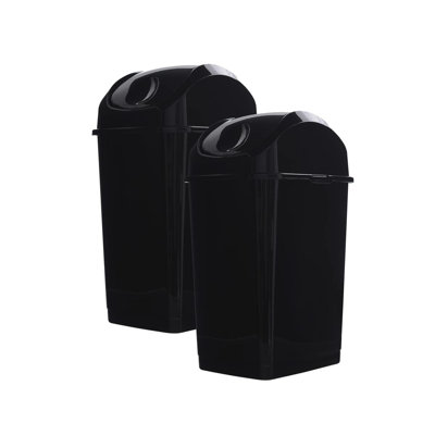Poubelle à couvercle pivotant en plastique Superio de 4,5 gallons avec couvercle Superio