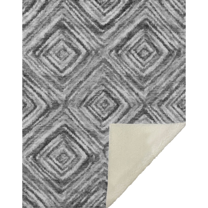 Jeté en sherpa Addison ASB781, Gris