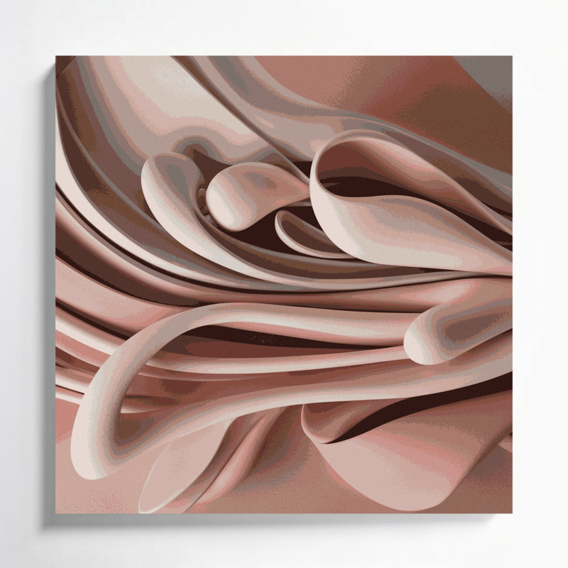 Art mural sur toile Biomorphic Abstraction 14, H 12 po x l 12 po