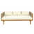 Bras en bois de teck, beige