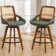 Shayleah Swivel Counter Height Bar Stools With Cane Rattan Back