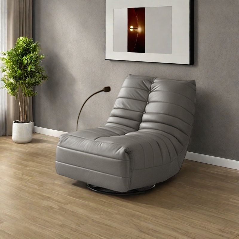 Fauteuil inclinable rotatif confortable, Gris