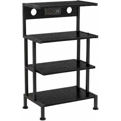 4-Tier Stereo Stand Media Rack,Gaming Console Shelf