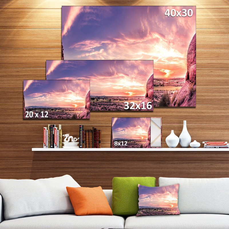 Reproduction de photo sur toile tendue "the evening sky" par phoenix arizona, H 20 po x l 20 po x P 1 po