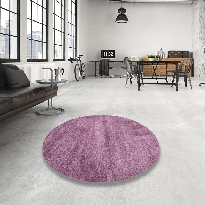Tapis de zone mauve contemporaine Rizokarpaso, Rond 7 pi