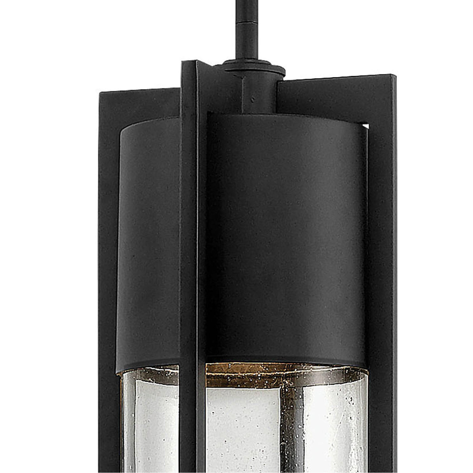 Bandit Seeded Outdoor Pendant, 21.75" H x 6.25" W, Incandescent, Black