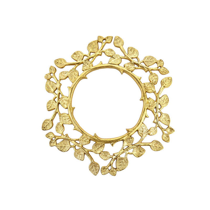 Leaf Gold Charger Set, Gold