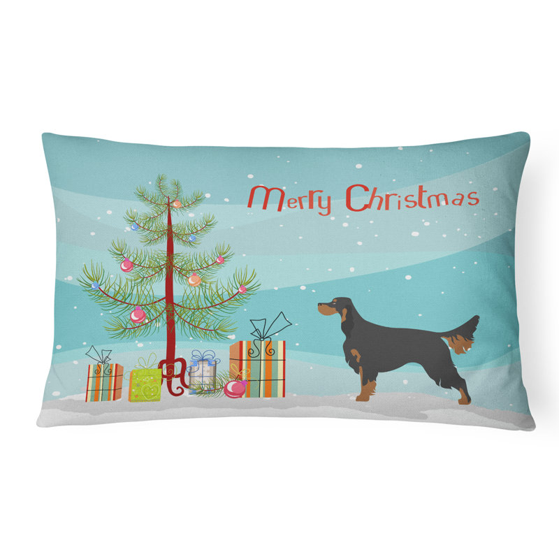  Coussin intérieur / extérieur Gordon Setter Christmas