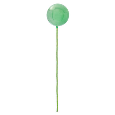 4" x 18" Pearl Ball Ornament Stick. Four inch ornament on an eighteen inch stick. The ornament has an anti-fade UV coating to make this item suitable for outdoors. Includes 6 Ornament Sticks per bag.