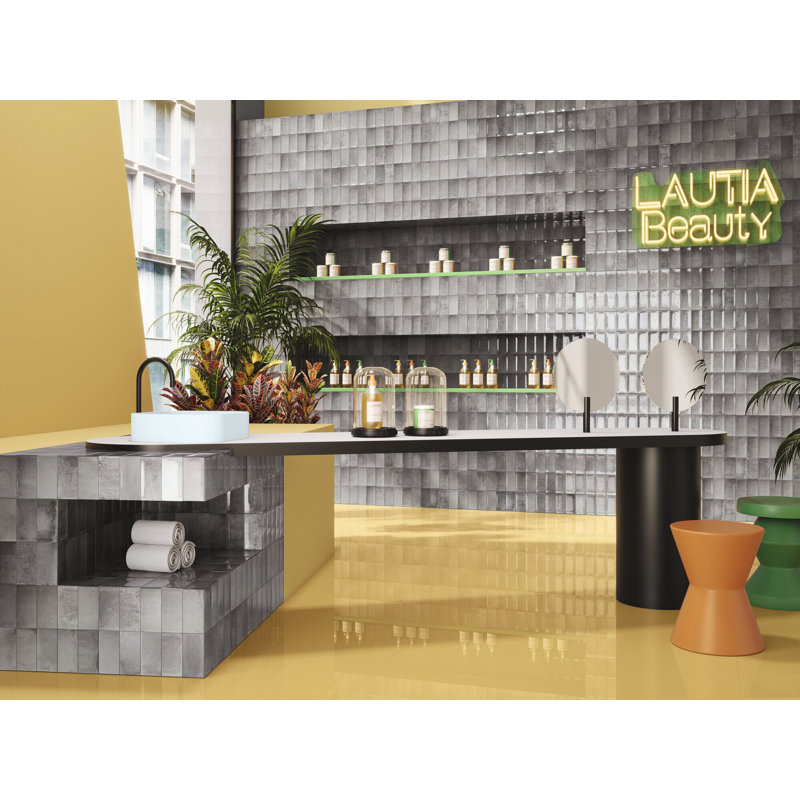 Cascade 3" x 6" Ceramic Brick Look Wall Tile, Gris