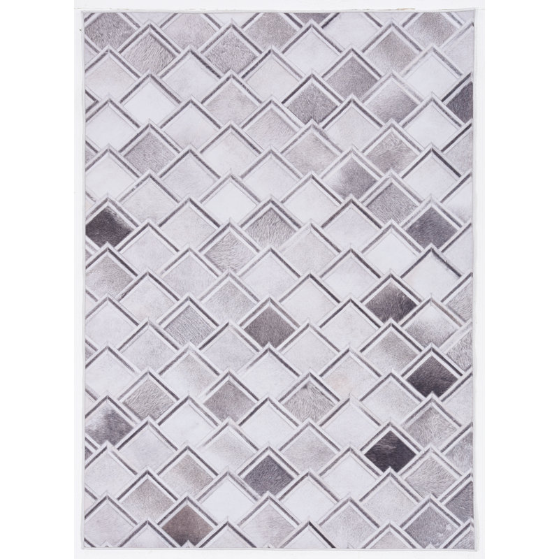 Tapis gris / noir Jameown, Rectangle 5 pi x 7 pi