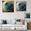 Bleu et blanc fleurs de dahlia II - art mural dahlia-86827839-86827843