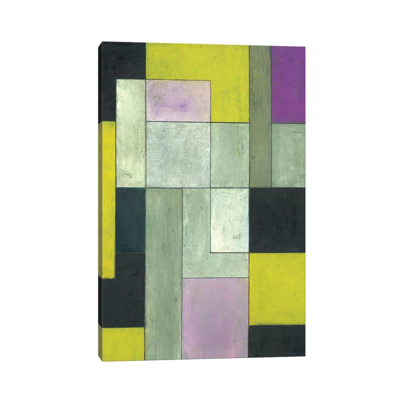 Grey Matters Chartreuse by Stephen Cimini - Painting on Canvas, 101.6 cm H x 66.04 cm W x 1.91 cm D, Wrapped Canvas