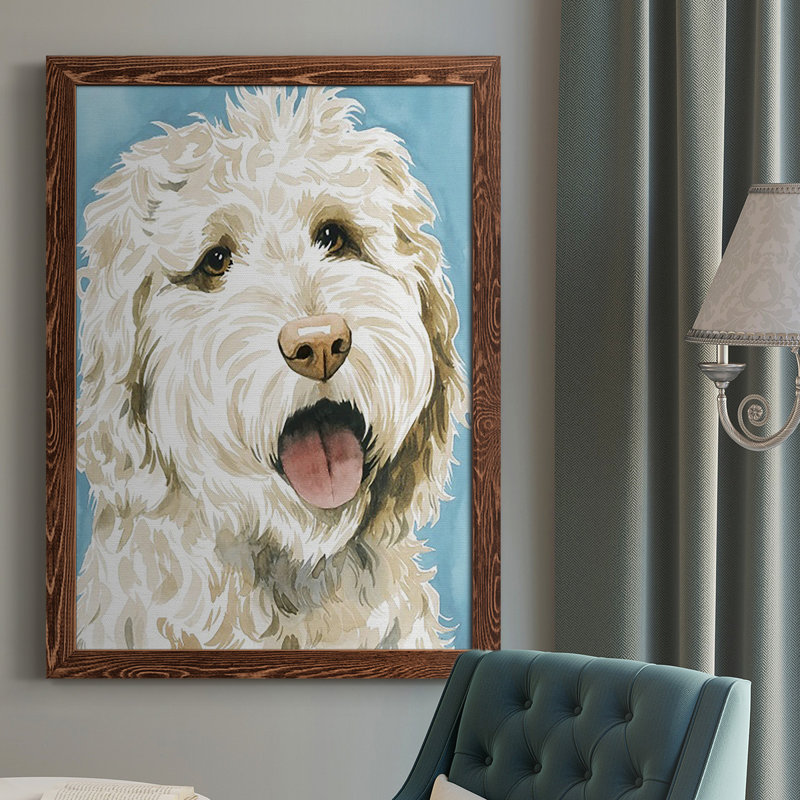 Blondeau Labradoodle II, reproduction d'art sur toile, Érable, H 43,5 po x l 31,5 po x P 1 po