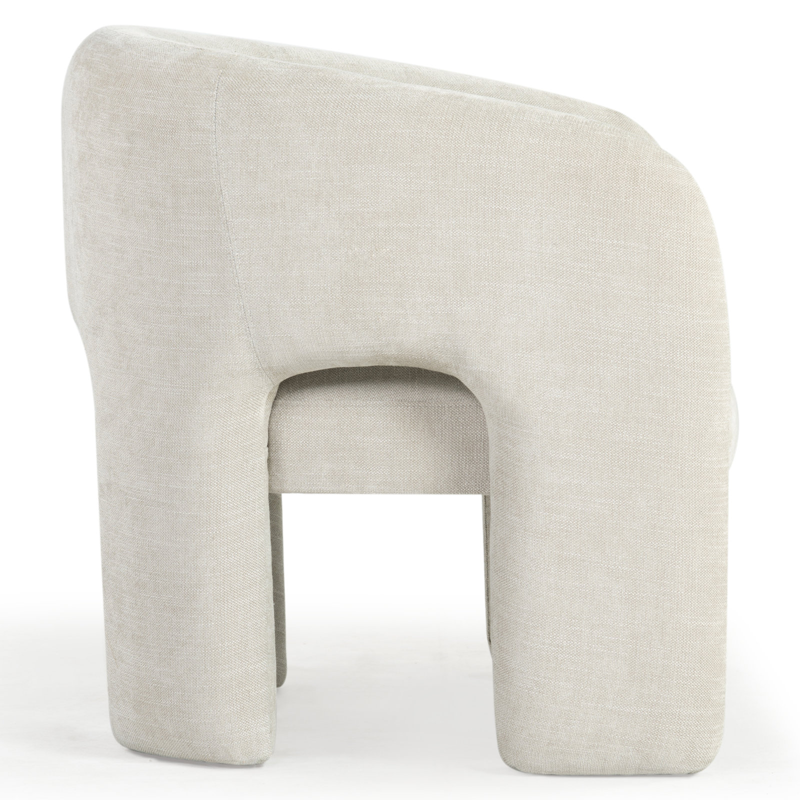 Elonte Pine Barrel Chair, Beige