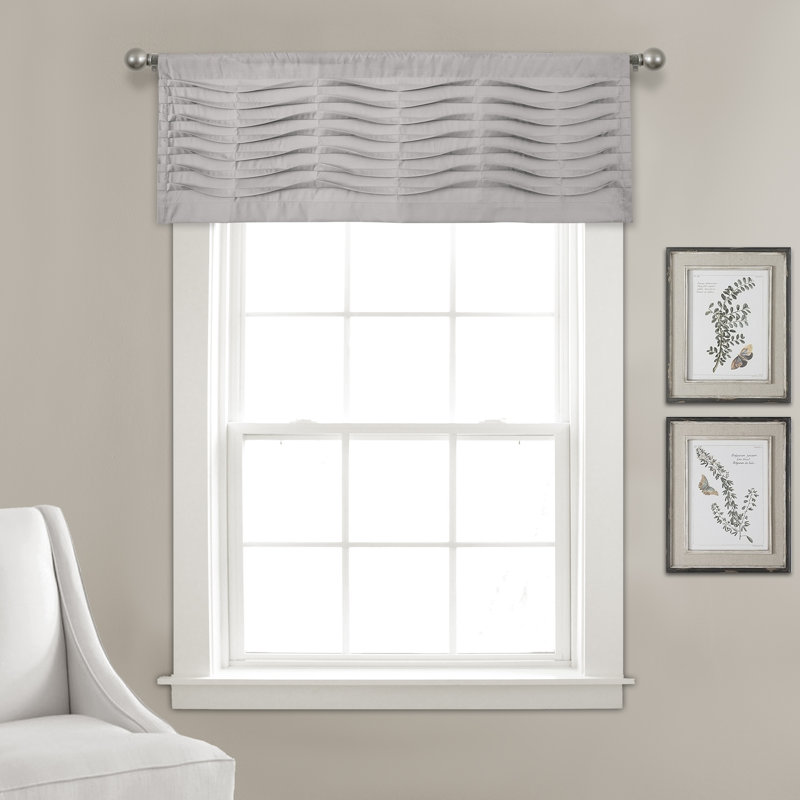 Tailored Window Valance, Gray