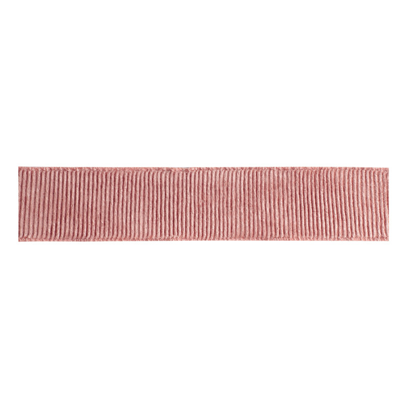 Ruban de polyester côtelé en velours côtelé 2,5 po x 10 po, Rose