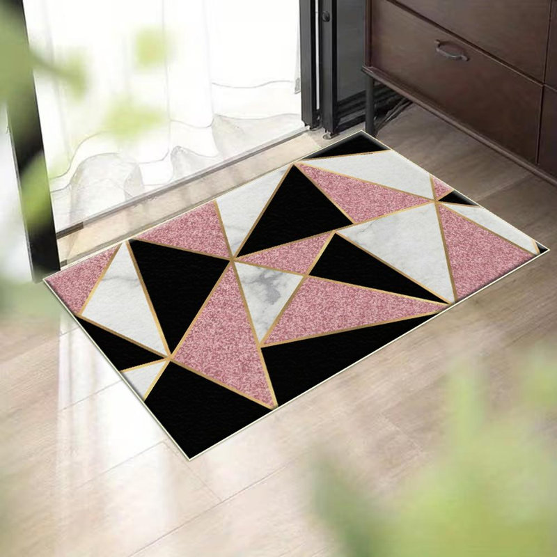 Geometric Marble & Glitter Area Rug, Soft And Lightweight, Suitable For All Seasons, Easy To Maintain And Easy To Clean, Machine Washable Carpet Floor Mat, Suitable For Living Room, Bedroom, Hallway, Balcony, Patio, Room Decor, Home Decor, Outdoor Decor