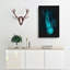 Neon Blue Jellyfish Abstract - Wrapped Canvas-56645070