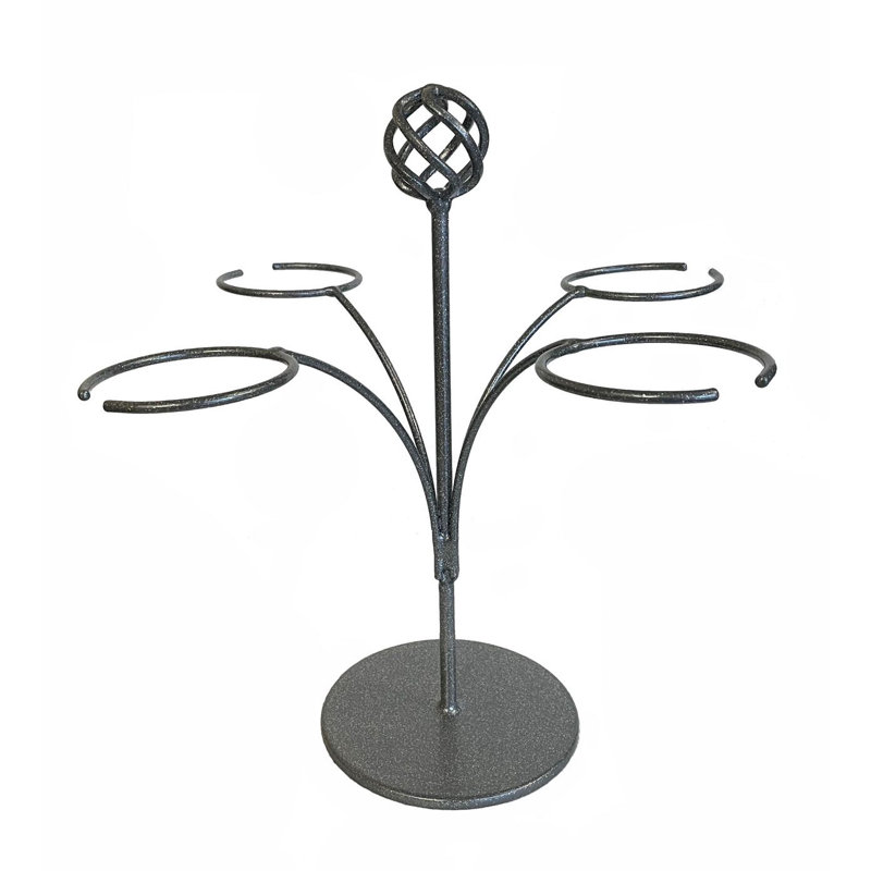 Faughil Tabletop Wine Glass Rack in Grey