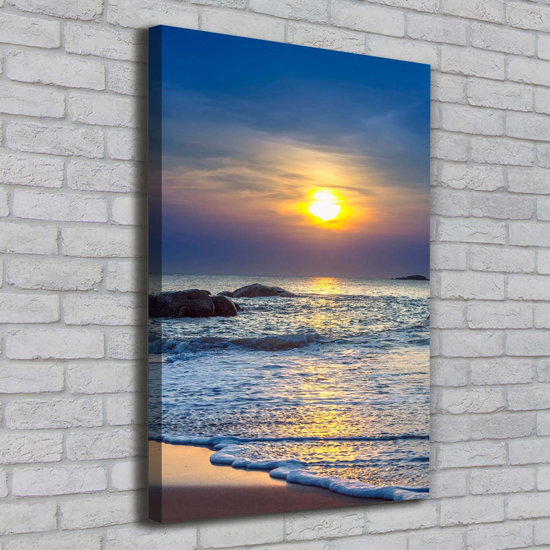 Sunset Beach - Wrapped Canvas Print