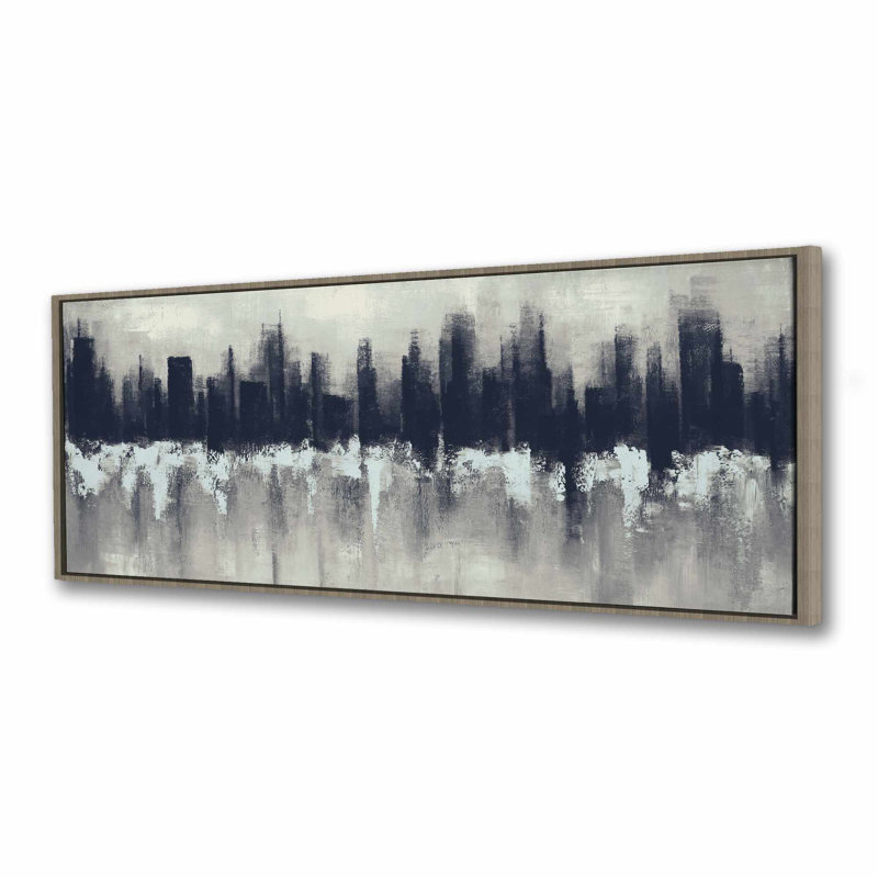 Dark City - Shapes, toile encadrée décorative industrielle