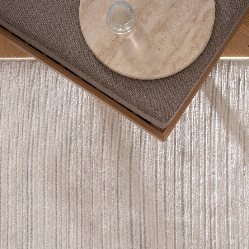 Roche Slim Washable Rug, Cream, 6'7" x 9'2"
