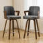  Tabouret de bar et de comptoir pivotant 26 po avec accoudoirs-1113464005-1133355897