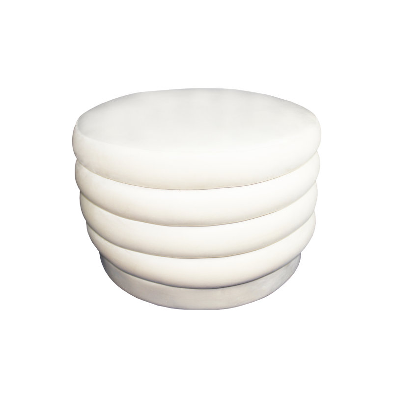 Eversole Velvet Ottoman, Dove