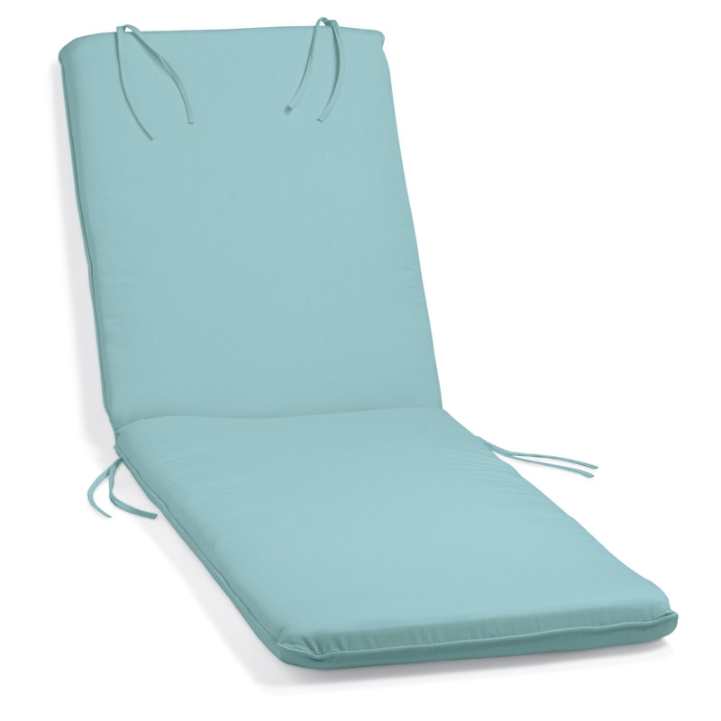 Outdoor Chaise Lounge Cushion, Dupione Papaya