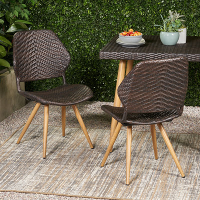 Chaise de salle à manger Laryn, ensemble de 2 chaises de cuisine