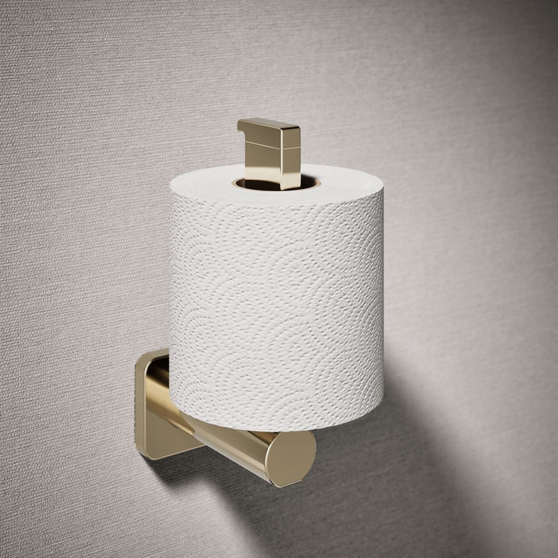 Parallel Vertical Toilet Paper Holder, Gold