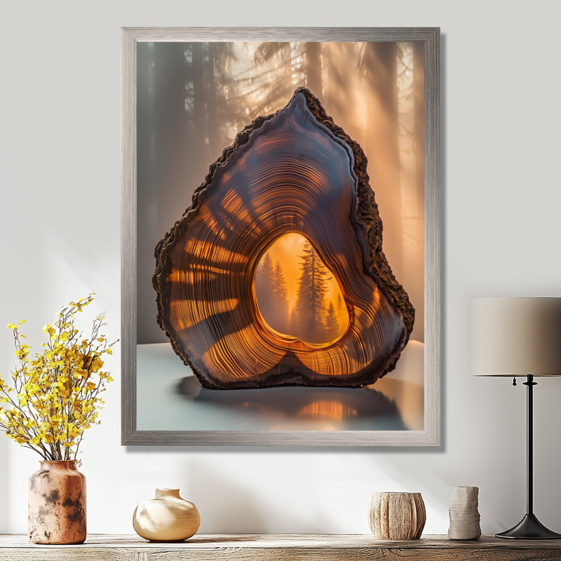 Geonte - paysages, art mural, Argent argent, H 32 po x l 24 po, Reproduction encadrée d'une seule photo