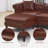 108.7" Wide Sectional Sofa With Ottoman-1410497880