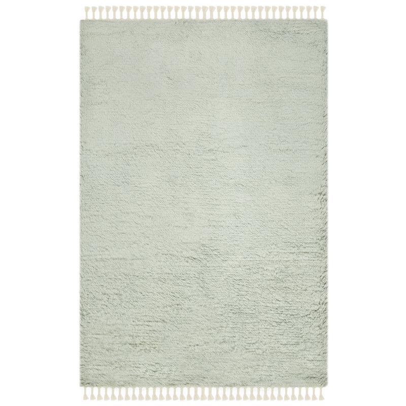 Janik Solid Colour Wool Hand Woven Area Rug, Rectangle 152 x 244 cm