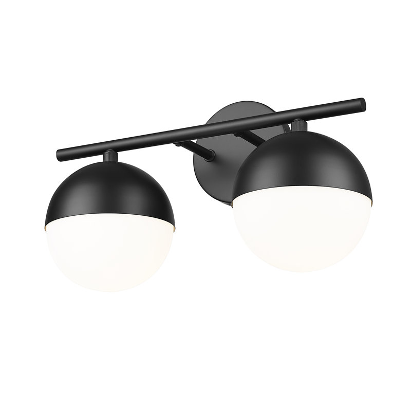Trombetta 16 inch 2 Light Vanity in Modern Gold, Matte Black