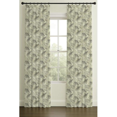 Serafina Peacock Jacquard Curtain in Grey