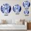 Horloge murale moderne bleu foncé liquide Art Waves-771129421