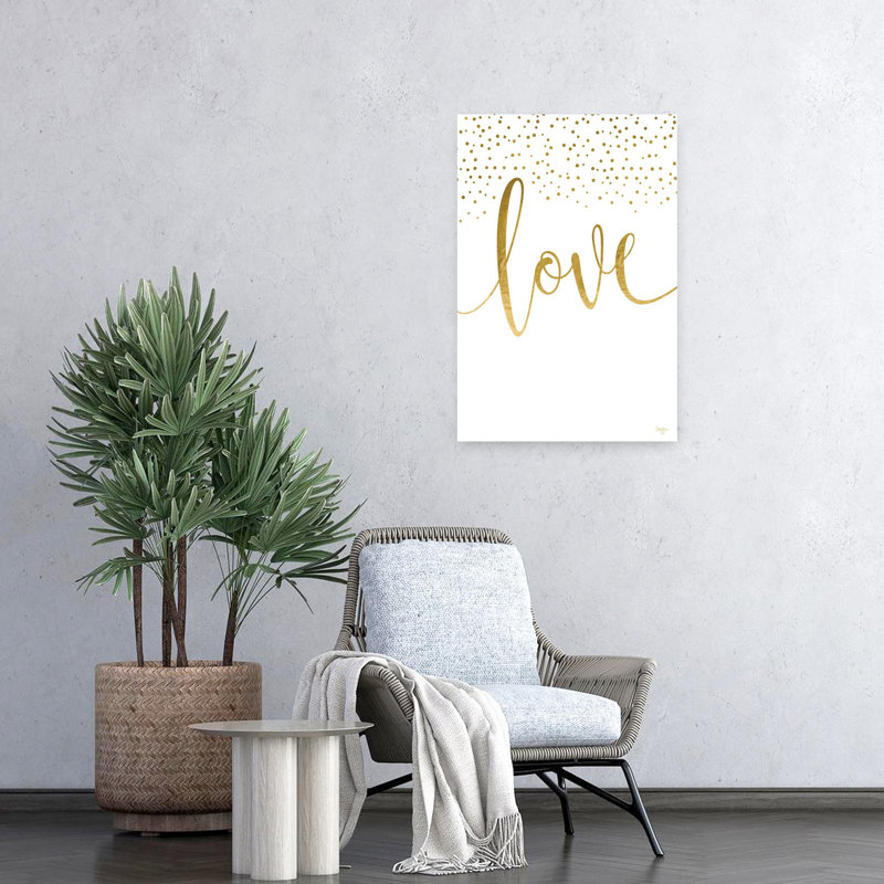 «Love Glitter», art contemporain abstrait, H 24 po x l 16 po