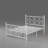 White Full Size Metal Bed Frame with Headboard and Footboard, Victorian Butterfly Platform Bedframes, Heavy Duty Platform Storage Bed, Noise-Free Slatted Base-490440647-490440645