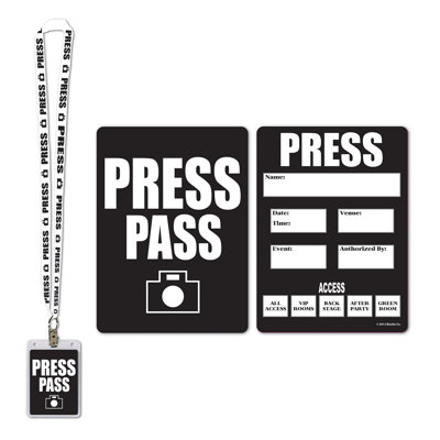 Press Party Pass - paquet de 12
