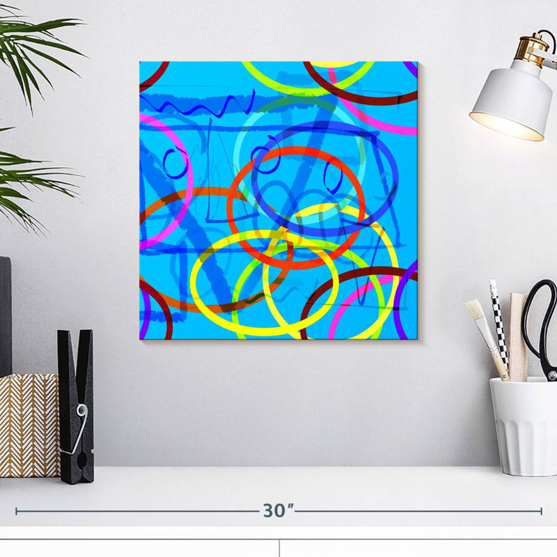 Abstrait géométrique II, H 16 po x l 16 po