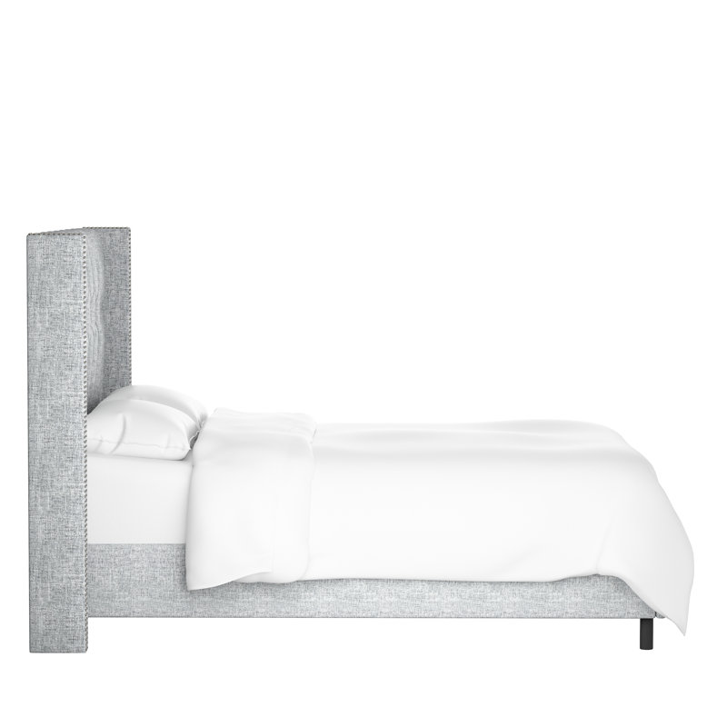Casstown Upholstered Bed, Twin, Zuma Pumice Textured Linen